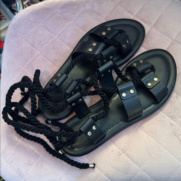 ULLA JOHNSON EVA ROPE TIE FLAT SANDALS 41 - Picture 3 of 8